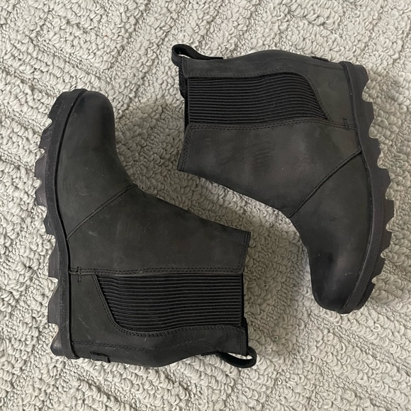 SOREL Black Joan of Artic Wedge Boot Black Womens 8.5 - Picture 1 of 8